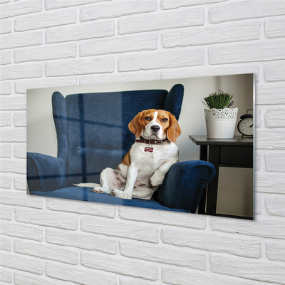 Painel de vidro Cachorro sentado