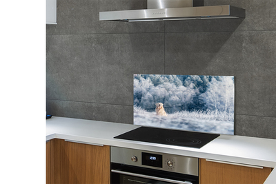 Painel de vidro Dog Mountain Winter