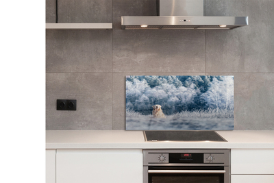 Painel de vidro Dog Mountain Winter