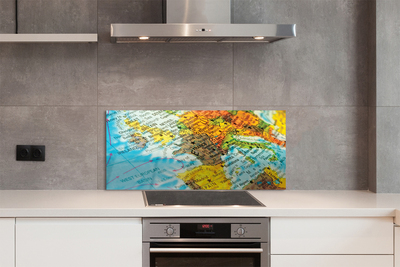 Painel de vidro Mapa do globo