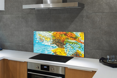 Painel de vidro Mapa do globo