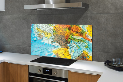 Painel de vidro Mapa do globo