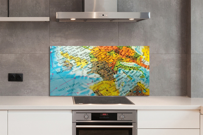 Painel de vidro Mapa do globo