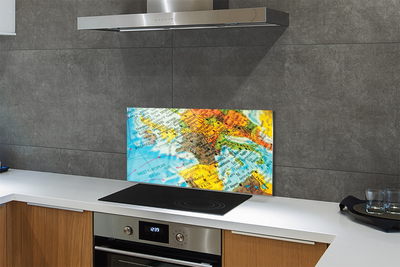 Painel de vidro Mapa do globo