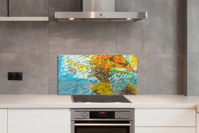 Painel de vidro Mapa do globo