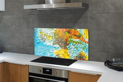 Painel de vidro Mapa do globo