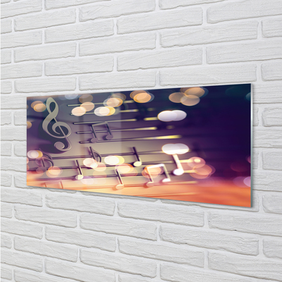 Painel de vidro Notas pretas