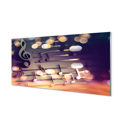 Painel de vidro Notas pretas