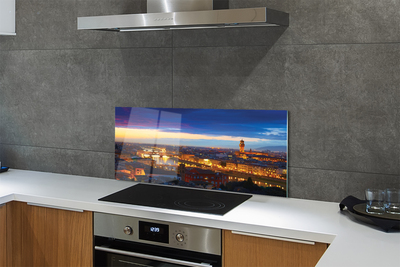 Painel de vidro Pontes noturnas panorâmicas da Itália