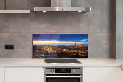 Painel de vidro Pontes noturnas panorâmicas da Itália