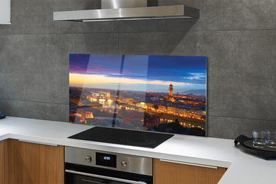 Painel de vidro Pontes noturnas panorâmicas da Itália