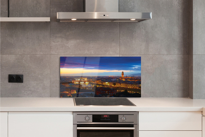 Painel de vidro Pontes noturnas panorâmicas da Itália