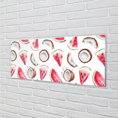 Painel de vidro Melancia de coco
