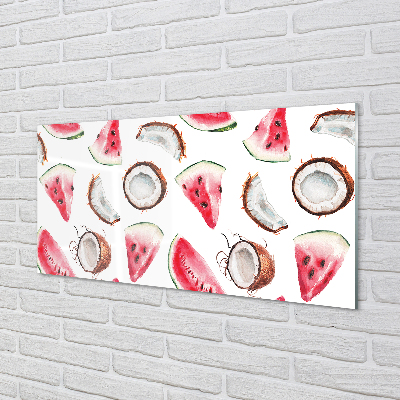 Painel de vidro Melancia de coco