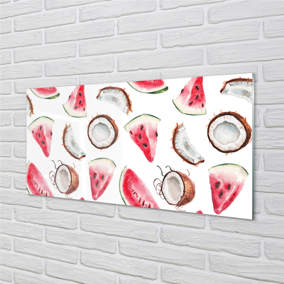 Painel de vidro Melancia de coco