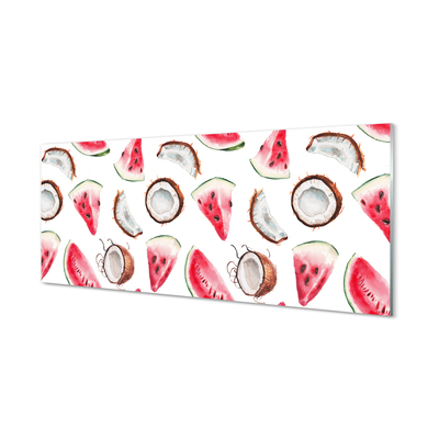 Painel de vidro Melancia de coco