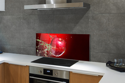 Painel de vidro Gotas de água de maçã