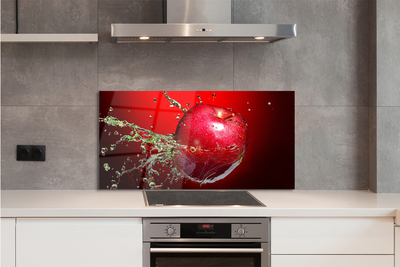 Painel de vidro Gotas de água de maçã