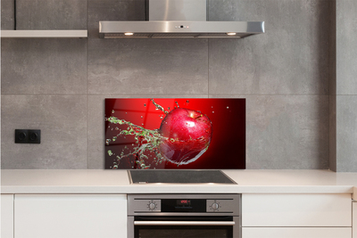 Painel de vidro Gotas de água de maçã