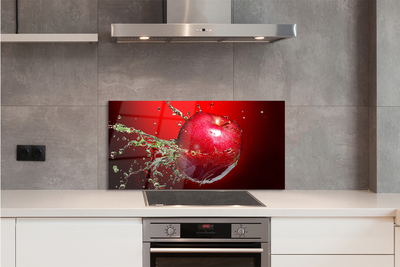 Painel de vidro Gotas de água de maçã