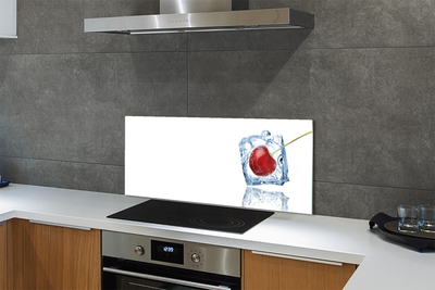 Painel de vidro Cubo de gelo de cereja