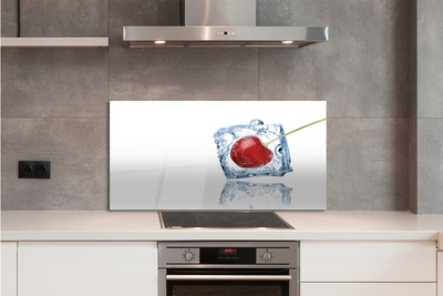 Painel de vidro Cubo de gelo de cereja