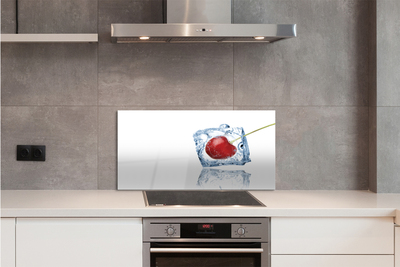 Painel de vidro Cubo de gelo de cereja