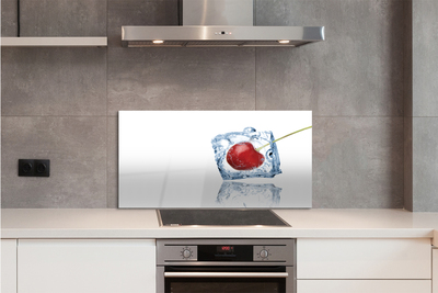 Painel de vidro Cubo de gelo de cereja