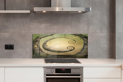 Painel de vidro Árvores da Floresta de Luz