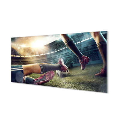 Painel de vidro Chuteiras de estádio de futebol