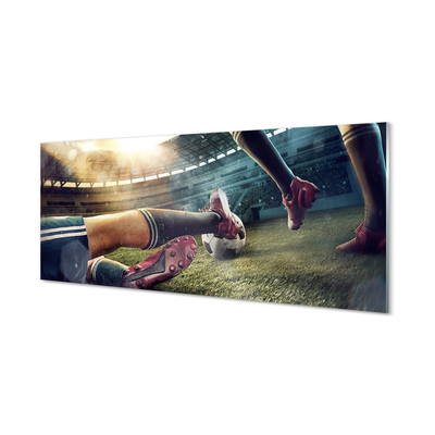 Painel de vidro Chuteiras de estádio de futebol