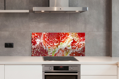 Painel de vidro Morangos molhados