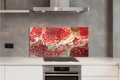 Painel de vidro Morangos molhados