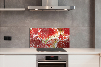 Painel de vidro Morangos molhados