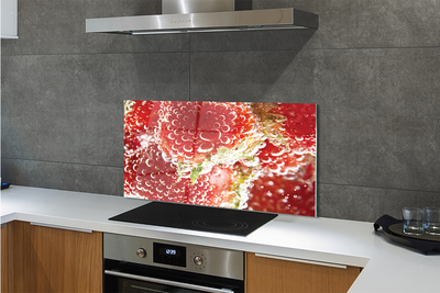 Painel de vidro Morangos molhados