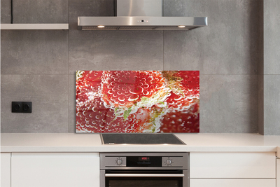 Painel de vidro Morangos molhados