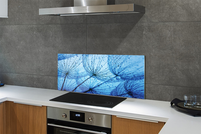 Painel de vidro Macro de gotas de dente-de-leão