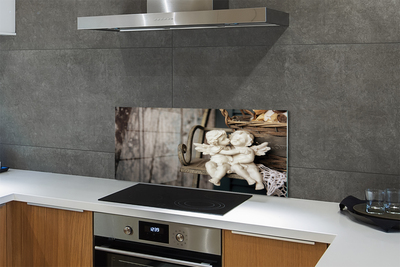 Painel de vidro Anjo Beijando