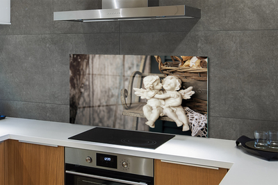 Painel de vidro Anjo Beijando