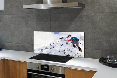 Painel de vidro Escalada de montanha