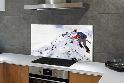 Painel de vidro Escalada de montanha