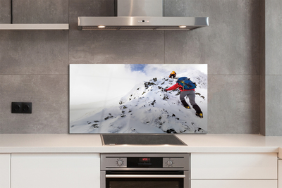 Painel de vidro Escalada de montanha