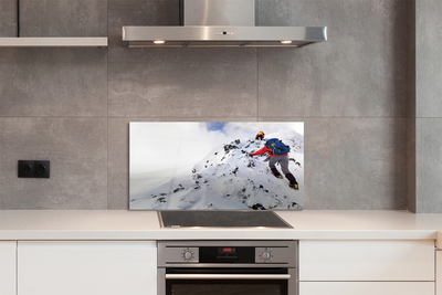 Painel de vidro Escalada de montanha