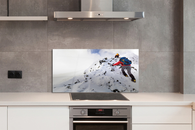 Painel de vidro Escalada de montanha