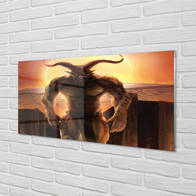 Painel de vidro Figura do pôr do sol