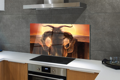 Painel de vidro Figura do pôr do sol