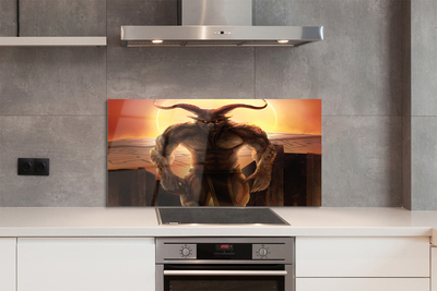 Painel de vidro Figura do pôr do sol