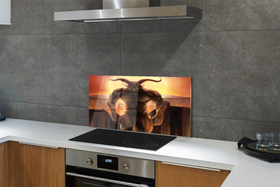 Painel de vidro Figura do pôr do sol