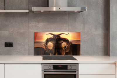 Painel de vidro Figura do pôr do sol