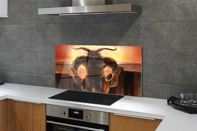 Painel de vidro Figura do pôr do sol